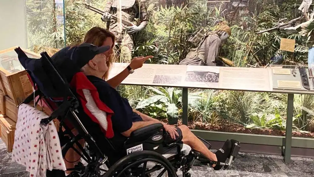 Smilin Bill with his daughter at Navy Seal Museum